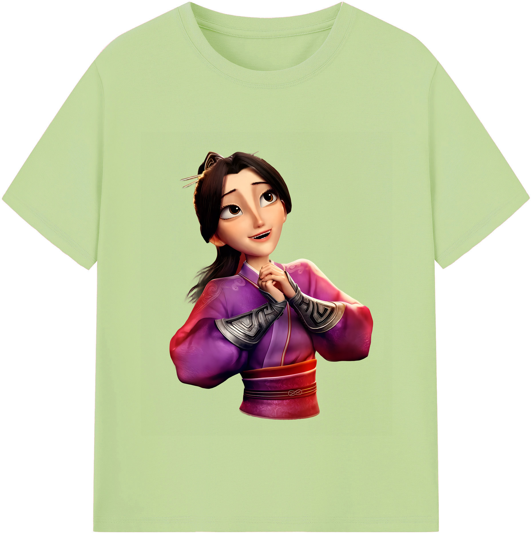 （画像用） Ne Zha 2 ナタ 魔童の大暴れ 綿100％半袖Tシャツ（フロントプリント）